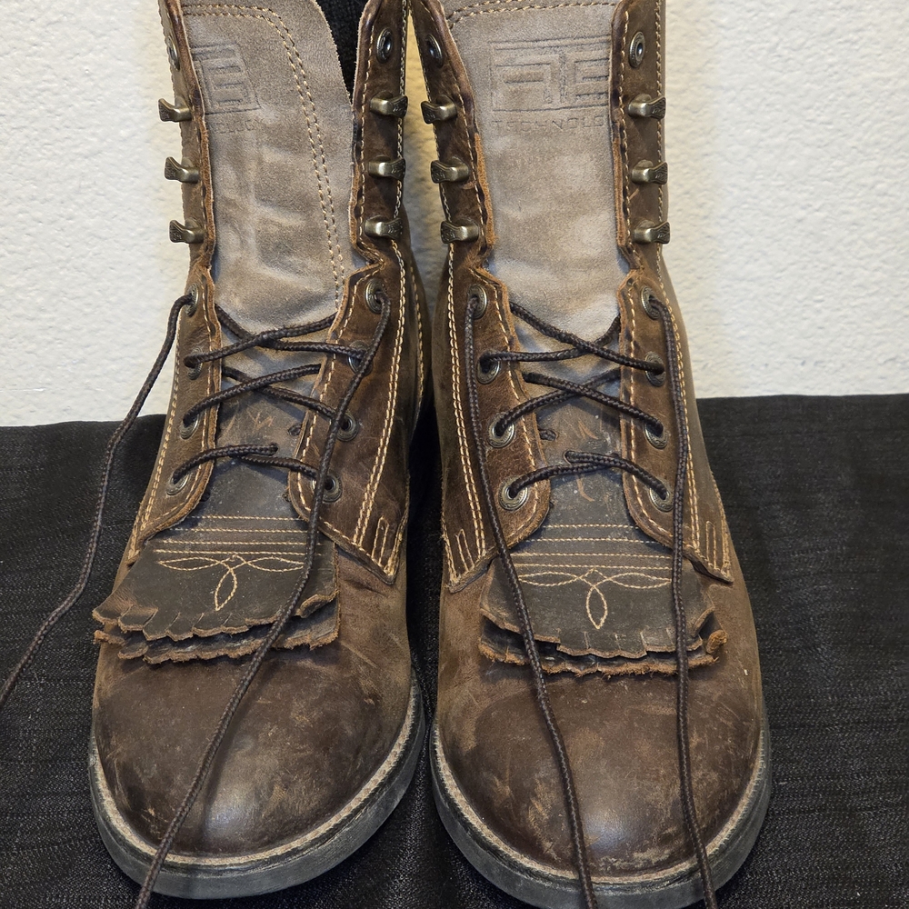 Womens Ariat Boot Barn Brown Roper Lace Up Boots 9.5